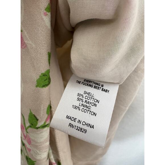 Revolve LPA Hartley Midi Dress Size Medium Floral Puff Sleeve Coquette Feminine - Picture 6 of 14